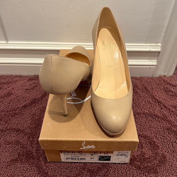 Christian Louboutin Prorata 90 calf heel tan leather - Picture 7 of 7